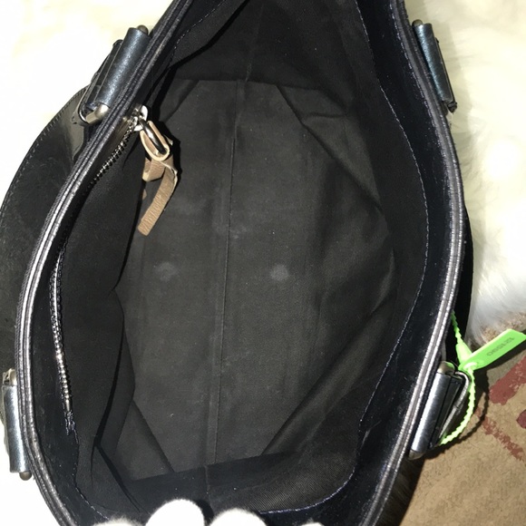 CHLOE AUTHENTIC METALLIC & CANVAS TOTE BAG - Picture 9 of 12